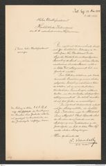 k.k. naturhistorisches Hofmuseum, Intendanzakten 1885-1896 (Hauer), Aktenzahl Z.466/1888, Seite 1